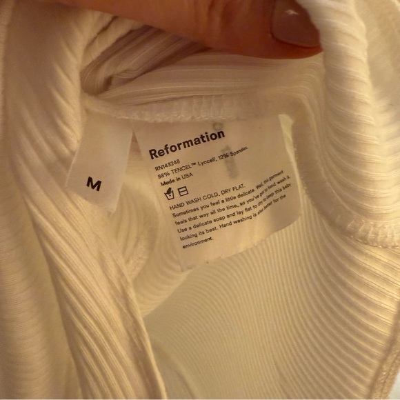 Reformation Cream Ribbed Top - Picture 5 of 6